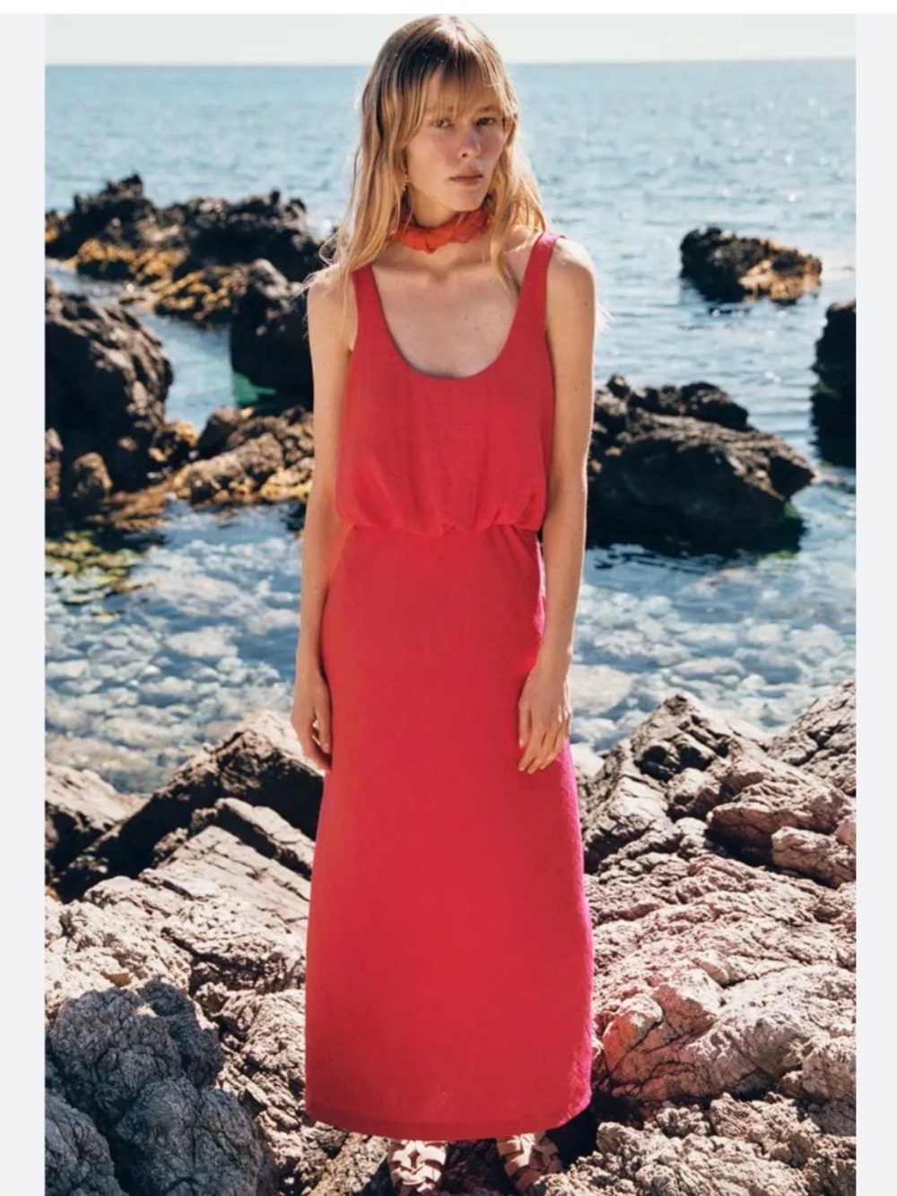 ZARA Pink Midi Dress – Effortlessly Chic & Timeless